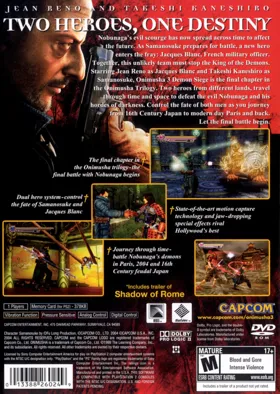 Onimusha 3 - Demon Siege box cover back